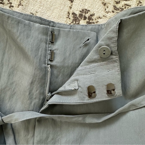 Vince Tie Waist Straight leg Trousers In Aqua Stone - Picture 10 of 16